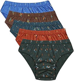 Rich Touch Women's Hipster 100 Cotton Ladies Designer Printed Panties Pack of 10 Random Color-Medium