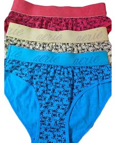 new hot 10pcs Ladies Cotton Panties Printed Briefs Random Color  Design-Medium