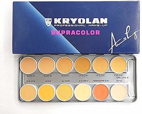 Kryolan SupraColor Foundation Palette 12 Color ( Delhi 2 ) Foundation  (12 Color, 40 ml) Pallette