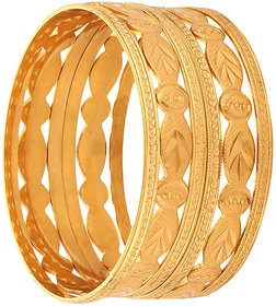 Traditional Gold Plated Bangles set for women (set of 6 pcs)