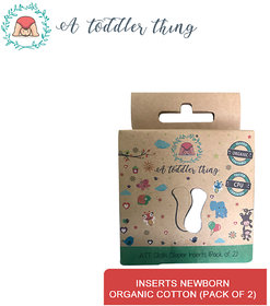 A Toddler Thing Microfiber Organic GOTS cotton Newborn diaper inserts  - Pack of 2