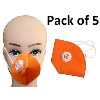 Anti Pollution Respiratory Mask With Filtering Valve Washable Fabric Pack O 