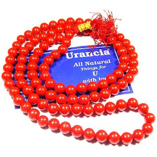                       Urancia Red Coral Lal moonga Mala Rosary 1Pcs.                                              