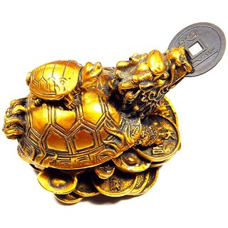                       Urancia Feng Shui Dragon Tortoise With Child For Vaastu                                              