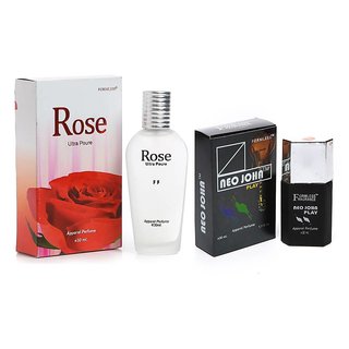                      Formless Perfume Combo 30ml Rose, 30ml Neojohnplay Spray                                              