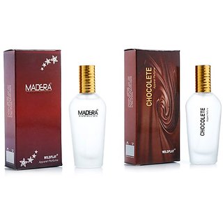                       Wildplay Combo 25ml Madera American, 25ml Chocolete Spray Perfumes                                              