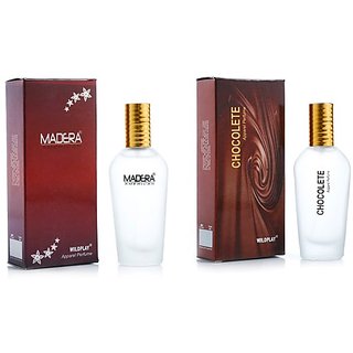                       Wildplay Combo 25ml Madera American, 25ml Chocolete Spray Perfumes                                              