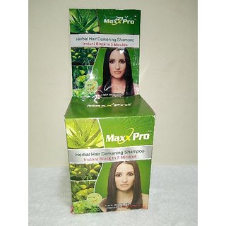 Buy Maxx Pro Instant Hair Coloring Dye Shampoo - Natural Black in 5 minutes  (30ml X 10 Pouches) Online @ ₹498 from ShopClues