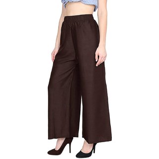 Buy Riya Cofee colour free size palazzo pant or trousers Online @ ₹299 ...