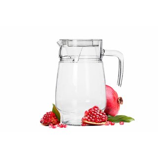Fancy craft Crystal Clear Glass Water Jug  1 Jug (1.5 L) - Ideal for Juice, Iced