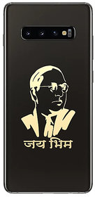 Pack of 2 B. R. Ambedkar with Jay Bhim Metal sticker with 24k Gold plated for Mobile/laptop self adhesive
