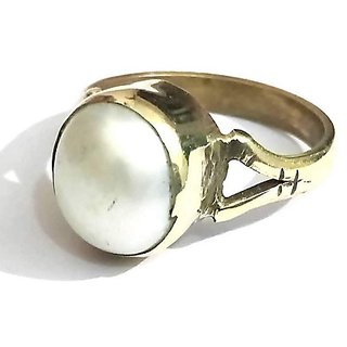                       pearl ring natural  original gemstone moti silver ring for unisex by CEYLONMINE                                              