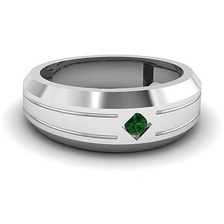                       Panna stone ring original  natural beautiful gemstone Emerald silver ring for men                                              