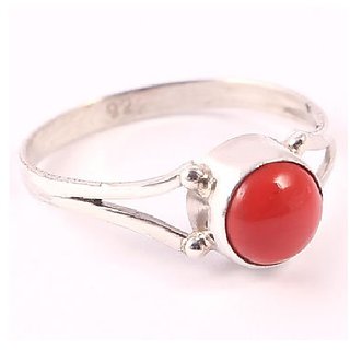                       Red Moonga ring original  lab certified coral gemstone 5.25 ratti for unisex                                              