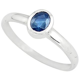                       blue sapphire gemstone silver ring natural  original neelam 4.50 carat ring for women  men                                              
