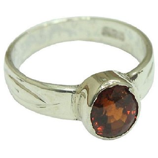                       natural gomed stone ring original & certified gemstone hessonite silver ring                                              
