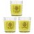 EKAM Lime Mandarin Scented Shot Glass Pack of 3 Burn Time - 10 Hrs, Net Wt - 40 GMS Each