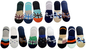 VOICI France Mens Cotton Multicolored Loafer No show Socks Free Size Pack of 15
