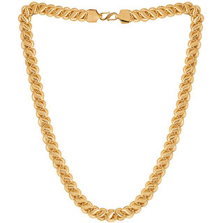 Sparkling Jewellery Gold Plated Designer Chain (24 Inches) for Men