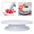 Nillion  Plastic Cake Tools Decorating 360 Round Easy Rotate Turntable Revolving Cake Decorating Turntable Stand, 28cm