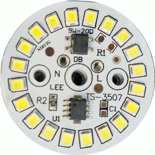 9W Driver on Board (DOB) MCPCB -raw material for LED Bulb - (Pack of 10 Pcs)