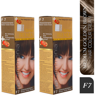 Buy Berina F7 Medium Golden Brown FRE-NIA Hair Color Cream 60gm Pack of 2 Online @ ₹519 from ShopClues Buy Berina F7 Medium Golden Brown FRE-NIA Hair Color Cream 60gm Pack of 2 Online @ ₹519 from ShopClues