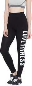 LOVE FITNESS Slogan Printed Stretchable Trendy  Legging / Tight / Gym Wear / Yoga Wear /Sport's Wear