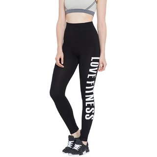 LOVE FITNESS Slogan Printed Stretchable Trendy  Legging / Tight / Gym Wear / Yoga Wear /Sport's Wear