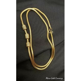 SRI SAI 1gr  gold plated mogapu chain (24 inches)for women