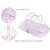 CL-BABY-PK Classic Mosquito Net Baby Crib Cots Newborn Foldable Portable with Mattress Size 78X47X40 cm Pink