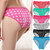 Womens Ladies Cotton Tummy Tucker Hipsters Printed Panties Shapewear 3 Pieces Pack Random Color design-Medium