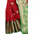 SILK ZONE Self Design Kanjivaram Art Silk Saree (Red)