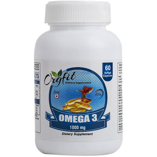 Orgfit Fish Oil 1000mg (180mg EPA, 120mg DHA, 700mg Other Fatty Acids) - 60 Capsules