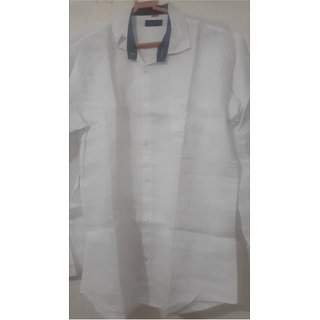                       90ML Mens Full Sleeve Linen Casual Shirt (L Size, 28 Length,20 Shoulder)                                              