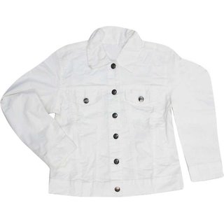 Buy White denim jacket for girls Online @ ₹999 from ShopClues