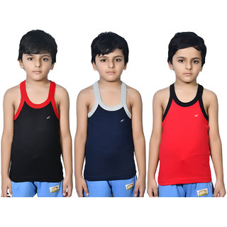 JET LYCOT Men's 100 Combed Cotton Rib Fabric Player Gym Vest (Pack of 3)