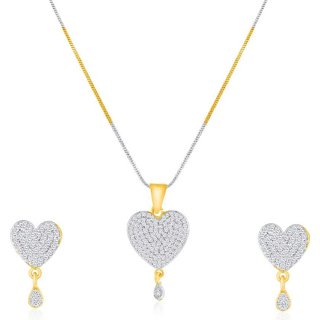 Hetprit Brass Gold Plated Beautiful Pendent Set For Woman