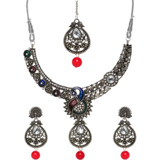                       Hetprit  Trendy Oxidised Beautiful Jewellery Set For Woman                                              