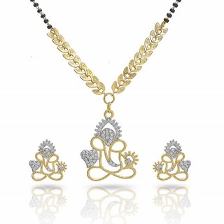                       Hetprit Brass Gold Plated Beautiful Mangalsutra For Women                                              