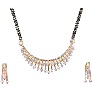                       Hetprit Brass Gold Plated Beautiful Mangal Sutra For Women                                              