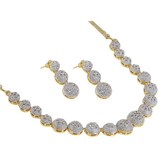                       Hetprit Brass Gold Plated Beautiful Jewellery Set For Woman                                              