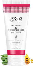 Globus Naturals Glycolic  Salicylic acid Pimple clear Face wash, 100 ml