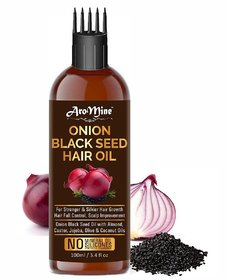 AroMine Onion Black Seed Hair Oil for Hair Growth  Hair Fall Protection 100ml