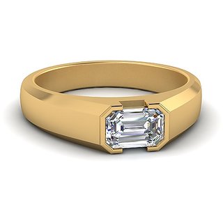                       white sapphire ring natural  original gemstone sapphire gold plated beautiful ring by CEYLONMINE                                              