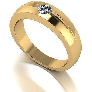                       Diamond stone ring original  certified american diamond gemstone gold plated ring for men                                              