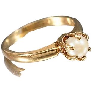Jude Frances Petite Pearl Stone Ring With Pave White Diamonds | R Gregory  Jewelers