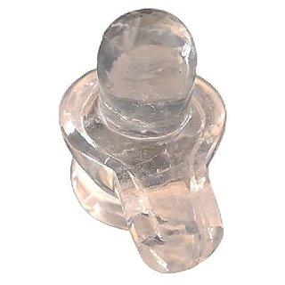                       Crystal Shivling Small Murti For Home Office Or Car Dashboard Luck And Happ                                              