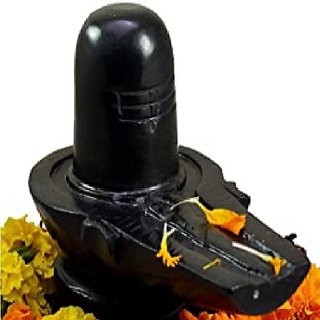                       Handy Creation Marble Shiva Lingam Shivling, (Black), Marble shivling, White shivling, Black shivling.by CEYLONMINE                                              