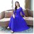 Royal Blue Crezy 11030 long maxi dress with full sleeves
