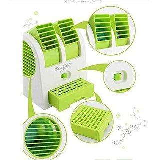 Mini USB Fragrance Air Conditioner Cooling Fan Cooling Portable Desktop Dual Bladeless Air Cooler